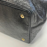 Michael Kors Black Leather Textured Tote Handbag