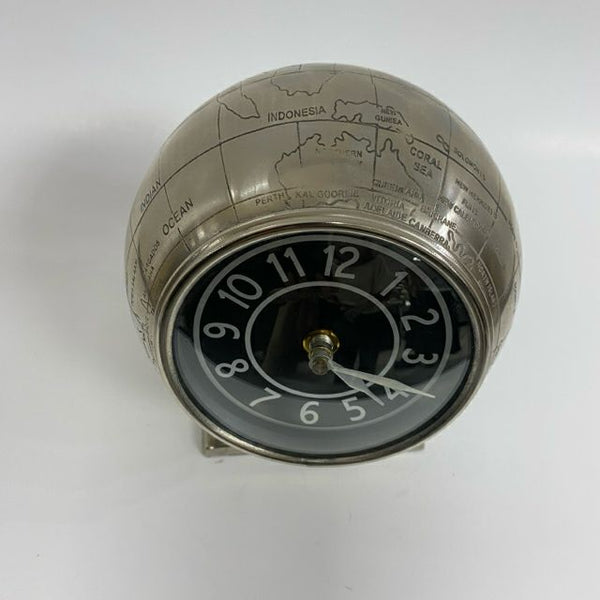 Z Gallery Silver Metal World Globe Shape Clock – Treasures