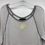 Rag & Bone Size M Women's White-Gray Striped Crew Neck Sweater