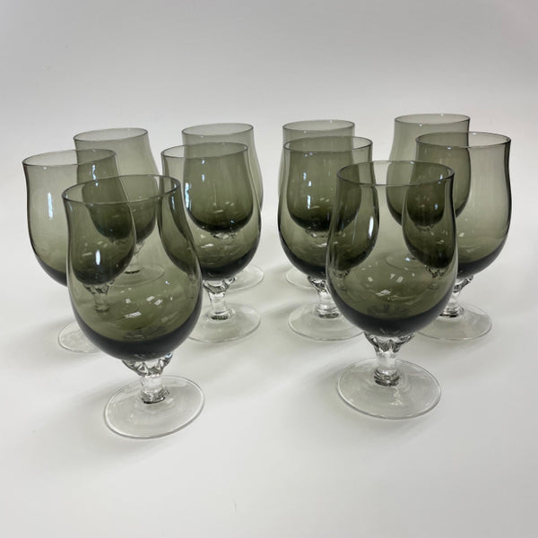 Sasaki Green Cordial Stemmed Glasses - Set of 10