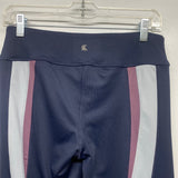 Kyodan Women's Size M Navy-Multicolor Color Block Leggings Activewear Pants