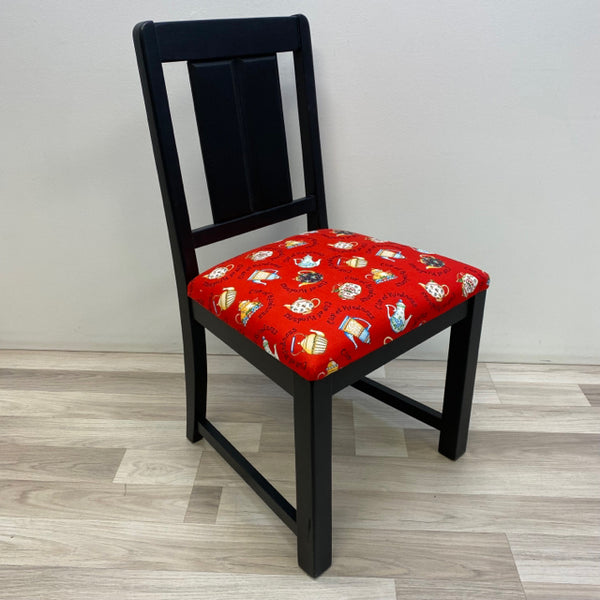 Black-Red Wood Chair