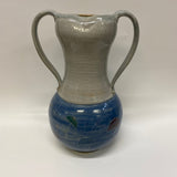 Blue Pottery Dress Shape Vase w/ 2 Handles  Vase