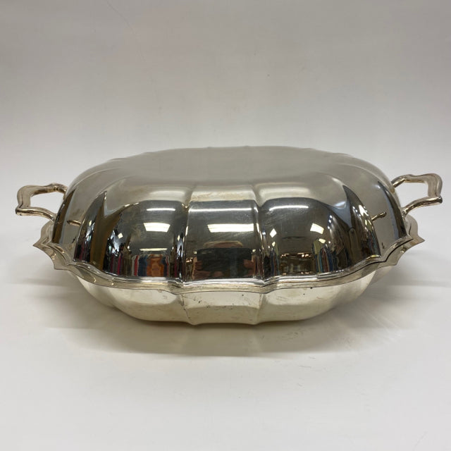 Silver Silver Covered Oval Serving Dish