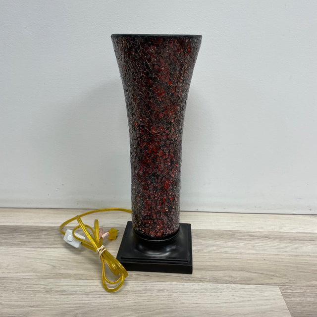 Table Top Red-Multi Glass Lamp