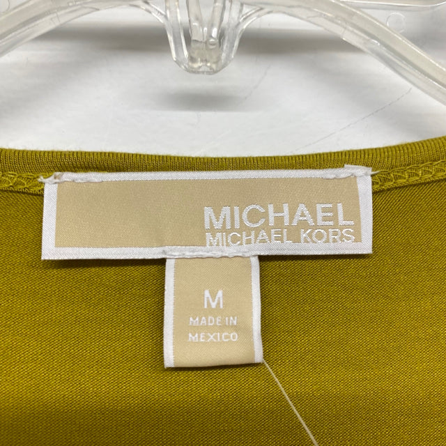 Michael Michael Kors Women's Size S Chartreuse Solid Jersey Long Sleeve Top