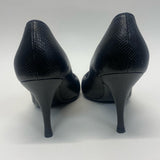Salvatore Ferragamo Size 10 Women's Black Animal Print Open Toe Shoes