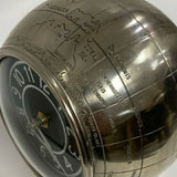 Z Gallery Silver Metal World Globe Shape Clock