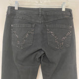 INC Size 4 Women's Black Beaded Boot Cut Jeans