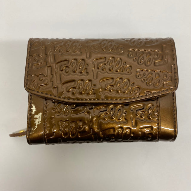Folli Follie Copper Patent Leather Signature Wallet