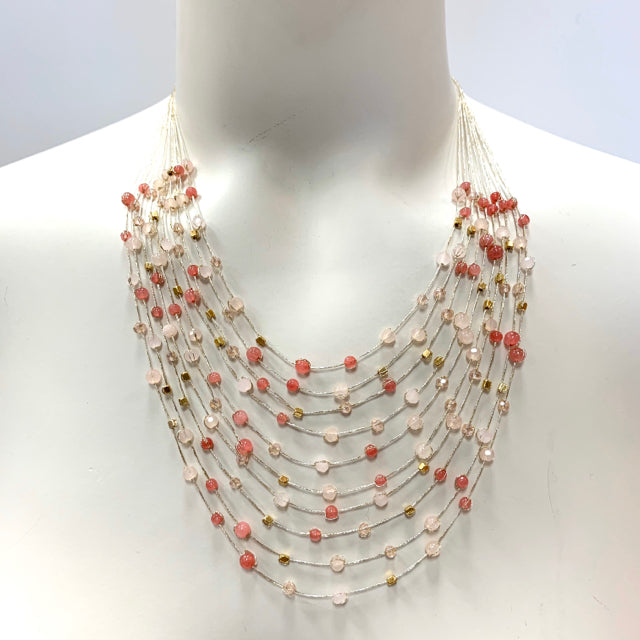 Necklace multi silk strand