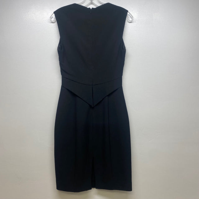 Black Halo Size 0 Black Sleeveless Solid Dress