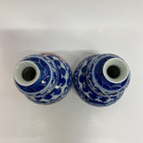 Mitac Blue-White Porcelain Set of 2 Porcelain Vase