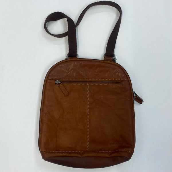 Jack Georges Caramel Leather Solid Backpack