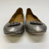 Tory Burch Size 7.5 Women's Silver Solid Ballet Flats Shoes