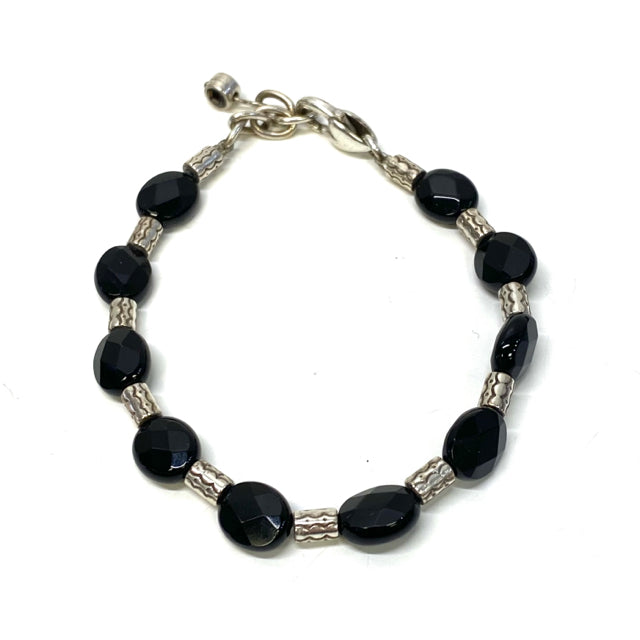 Brighton Silver-Black Necklace and Bracelet  Set