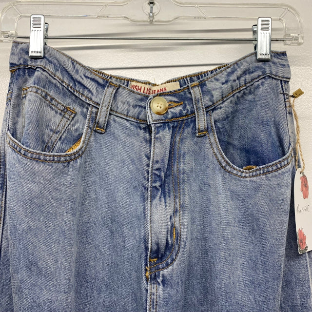 Wish List Size S-6 Women's Blue Solid Jeans