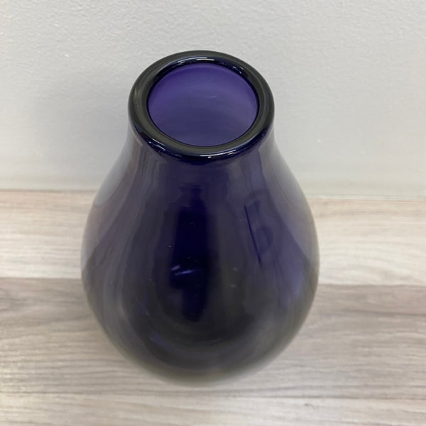 Plum Hand Blown Glass Vase