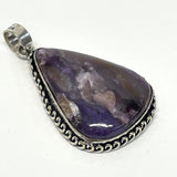 Purple Charoite Sterling Silver Pendant