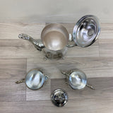 International Silver 4-Piece Round Silver-Plated Tea Set