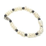 Pearl White-Black Bracelet
