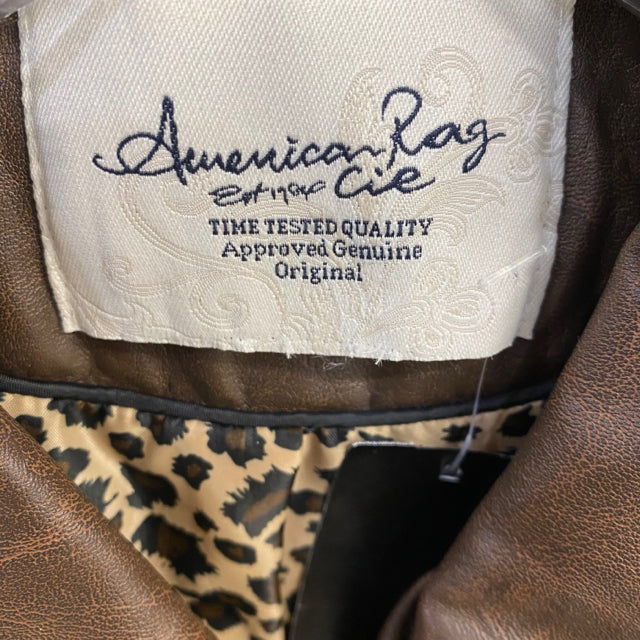 American Rag Cie Women's Size M Brown Distressed Zip Up Jacket