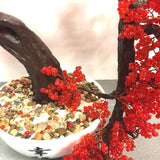 Red Wire-Beaded Bonsai Tree - Treasures Upscale Consignment