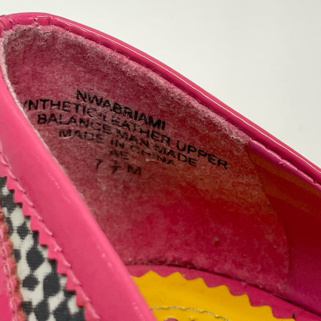 Nine West Size 7.5 Women's Pink-Multi Patchwork Kitten Heel Shoes