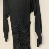 Norma Kamali Size S Women's Black Solid Long Sleeve Dress