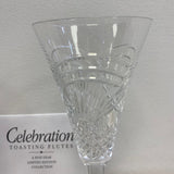 Waterford Millennium Celebration Toasting Clear Crystal Champagne Flutes - Set o