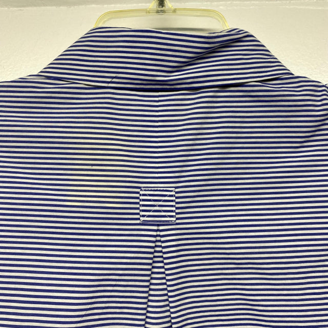 Soft Surroundings Size Xl Women's Blue-White Stripe Button Up Blouse