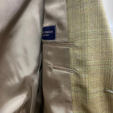 Daniel Cremieux 40 Men's Tan-Multicolor Wool Plaid Men's Jacket