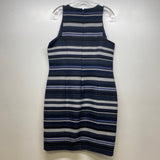 W by Worth Women's Size 10-M Black-Multi Stripe Sleeveless Dress