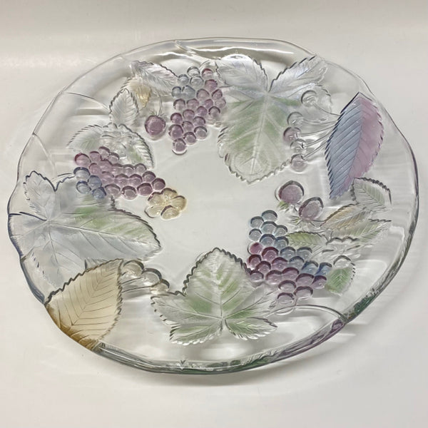 Clear-Multi Glass Platter with Fruit design