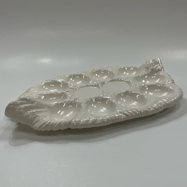 Ron Gordon Designs Off White Ceramic Egg Tray / Plate