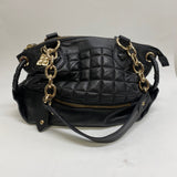 BCBG Maxazria Black Quilted Leather Shoulder Handbag
