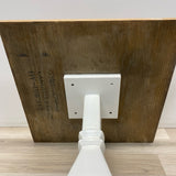 Side Pedestal Natural-White Wood Table
