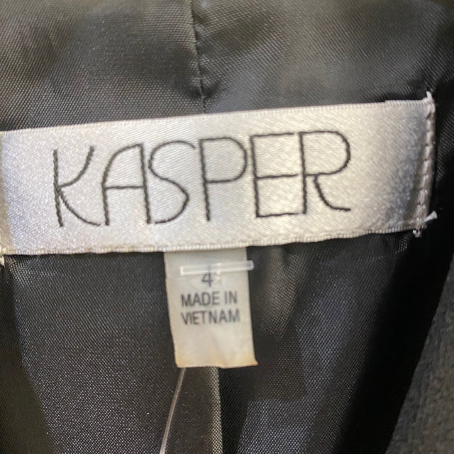 Kasper Women's Size 4-S Black Solid Zip Up Jacket