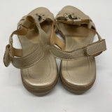 Naturalizer Size 8 Women's Gold Beaded Strappy Sandals