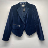 Hinge Women's Size M Blue Solid Single Button Jacket