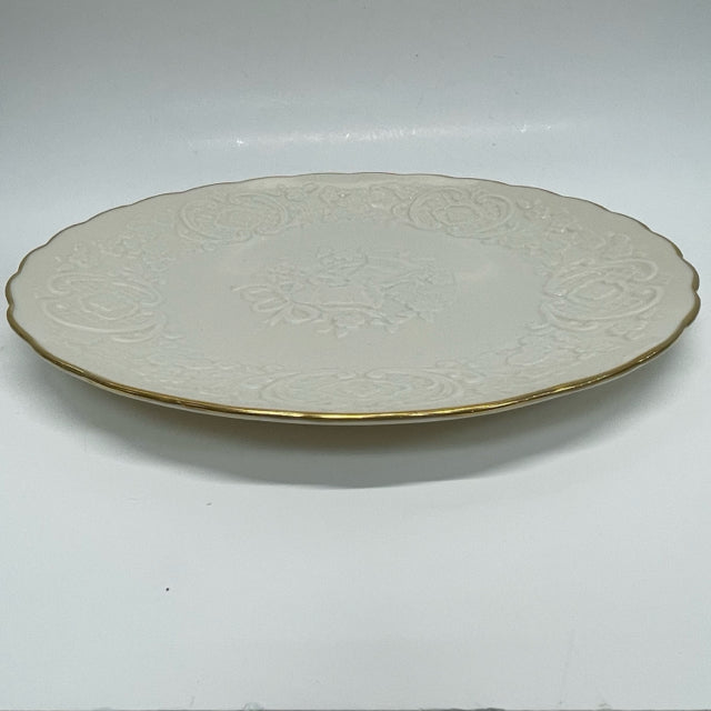 The Lenox China Marriage Plate Gold Trimmed Cream Colored