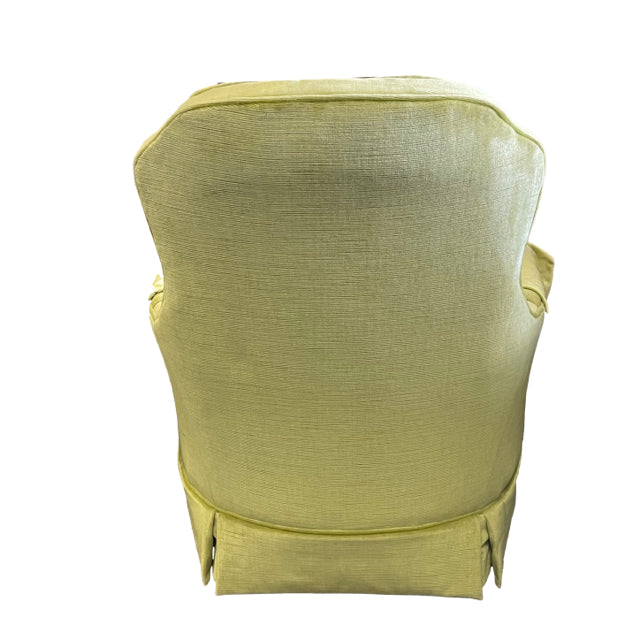 High Back Lime Velvet Chair