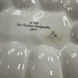 Ron Gordon Designs Off White Ceramic Egg Tray / Plate