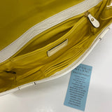 Antonio Melani White Patent Leather Animal Print Shoulder Handbag