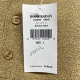 Jhane Barnes Men's Size L Tan Knit Wool Blend Tweed Men's Long Sleeve Shirt