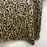 French Connection Size L Women's tan- black Animal Print Short Sleeve Top