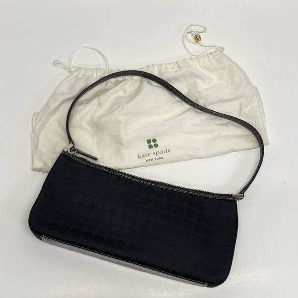 Kate Spade Black Canvas Signature Shoulder Handbag