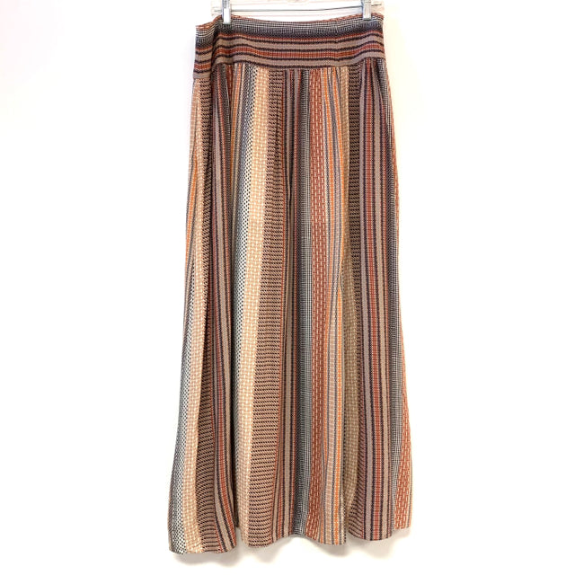 W by Worth Women's Size 10 Brown multi Pattern Rayon Maxi Skirt