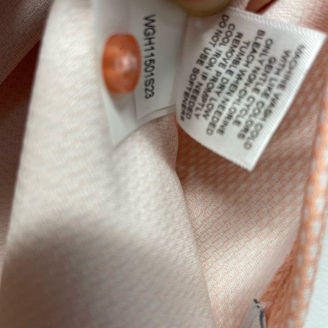 Lady Hagen Size Xl Women's Peach Pattern Polo Activewear Top