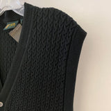 Bobby Jones Size L Black Knit Cotton Textured Men's Men's Vest